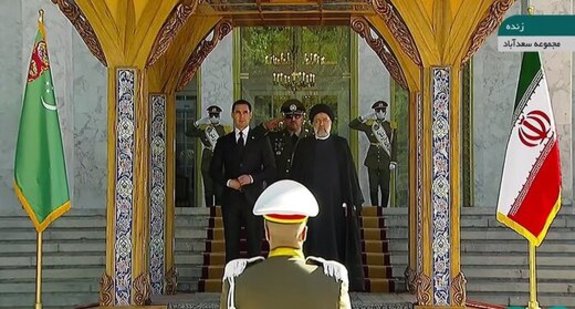 مراسم استقبال از رییس جمهور ترکمنستان برگزار شد مراسم استقبال از رییس جمهور ترکمنستان برگزار شد