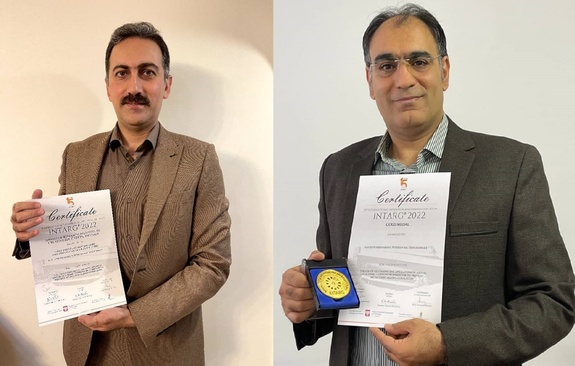 مدال طلای جهانی مسابقات اختراع و نوآوری ۲۰۲۲ INTARG® کشور لهستان در دستان آقایان حسین علی دهقانیان و نوید حسین آبادی (Hosseinali Dehghanian , Navid Hossein Abadi) مدال طلای جهانی مسابقات اختراع و نوآوری ۲۰۲۲ INTARG® کشور لهستان در دستان آقایان حسین علی دهقانیان و نوید حسین آبادی (Hosseinali Dehghanian , Navid Hossein Abadi)