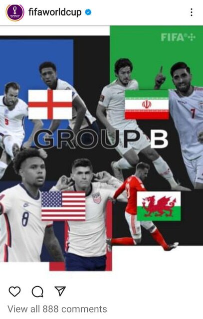 ویژگی جالب گروه ایران در جام جهانی ۲۰۲۲ از نظر فیفا ویژگی جالب گروه ایران در جام جهانی ۲۰۲۲ از نظر فیفا