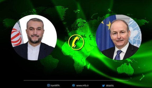 گفت گوی تلفنی امیرعبداللهیان با وزیر خارجه ایرلند گفت گوی تلفنی امیرعبداللهیان با وزیر خارجه ایرلند