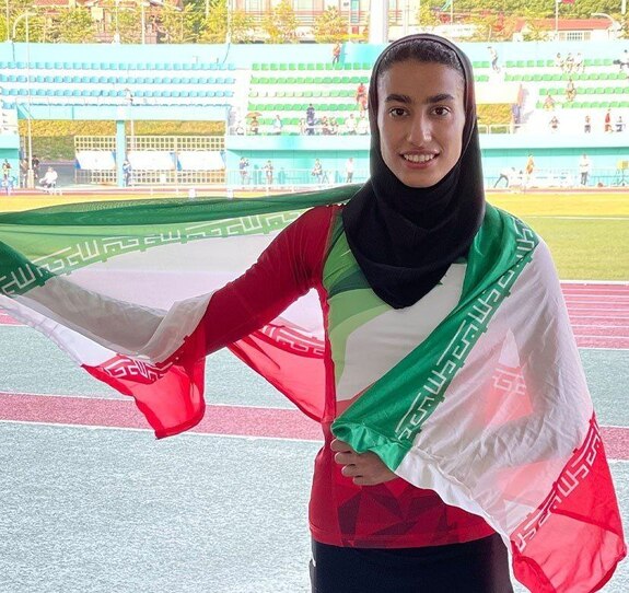 دختر دونده ایرانی که امروز نقره آسیا را گرفت دختر دونده ایرانی که امروز نقره آسیا را گرفت