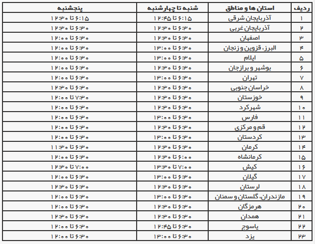ساعات جدید فعالیت شعب بانک ایران زمین اعلام شد ساعات جدید فعالیت شعب بانک ایران زمین اعلام شد