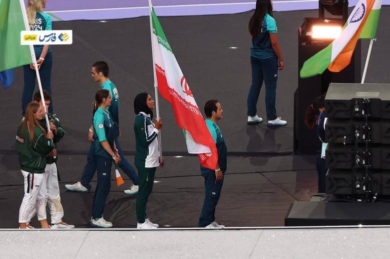 فاطمه مجلل تنها پرچمدار ایران در اختتامیه المپیک پاریس فاطمه مجلل تنها پرچمدار ایران در اختتامیه المپیک پاریس