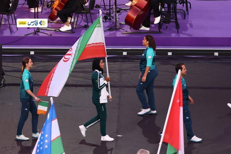 فاطمه مجلل تنها پرچمدار ایران در اختتامیه المپیک پاریس فاطمه مجلل تنها پرچمدار ایران در اختتامیه المپیک پاریس