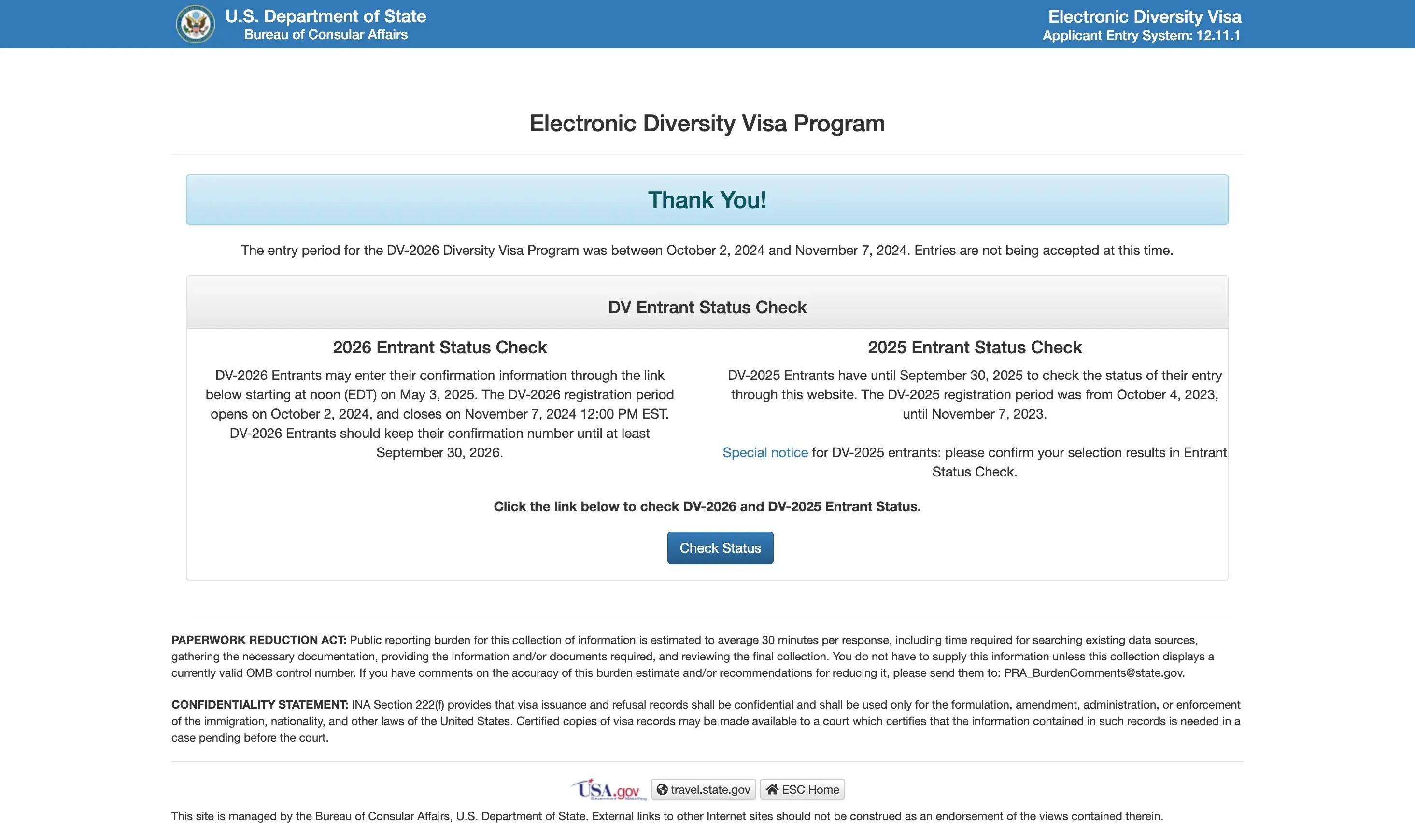 تصویر از وبسایت dvprogram.state.gov تصویر از وبسایت dvprogram.state.gov