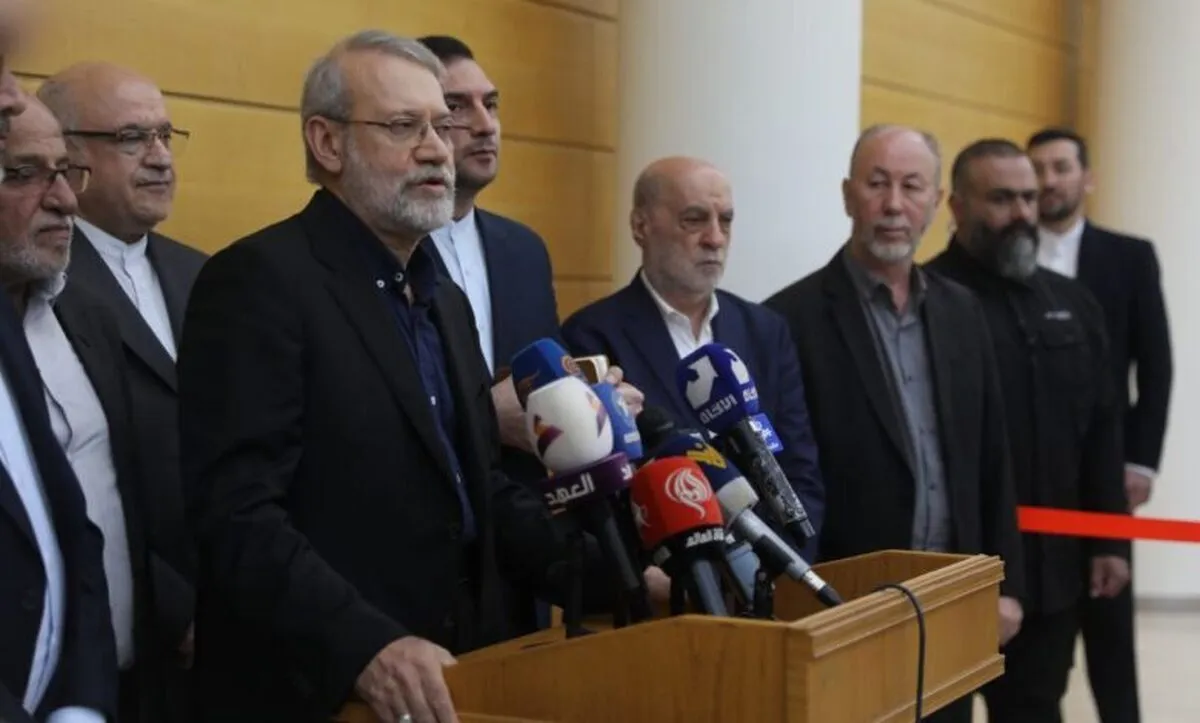 پیام عربی لاریجانی از بیروت درباره اسرائیل