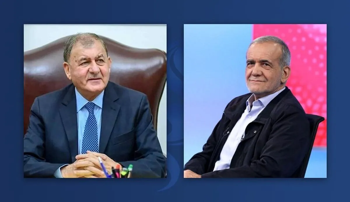 گفت‌وگوی تلفنی پزشکیان با رئیس جمهور عراق
