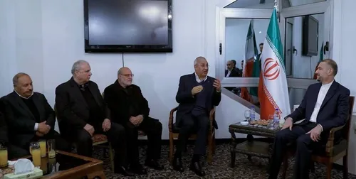 دیدار رهبران گروه&zwnj;های مقاومت فلسطینی با امیرعبداللهیان