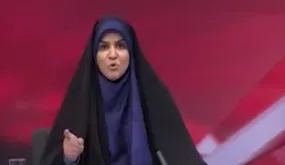 تصاویر استودیو شبکه خبر هنگام شلیک موشک به صداوسیما