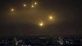 فیلم فعال شدن پدافند در نقاط مرکزی تهران