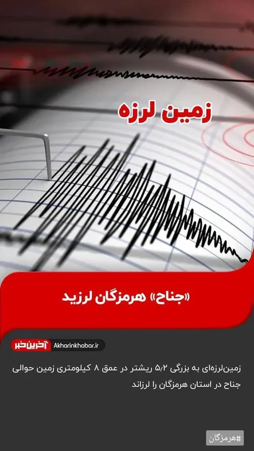 زمین&zwnj;لرزه&zwnj;ای به بزرگی ۵.۲ ریشتر بار دیگر هرمزگان را لرزاند