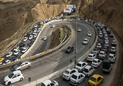 ترافیک سنگین در آزادراه تهران–شمال