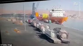 سقوط مخزن حاوی گاز سمی در اردن + عکس