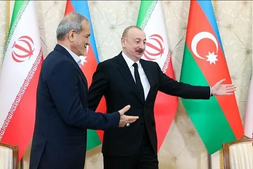 تصاویر دیدار پزشکیان و الهام علی‌اف