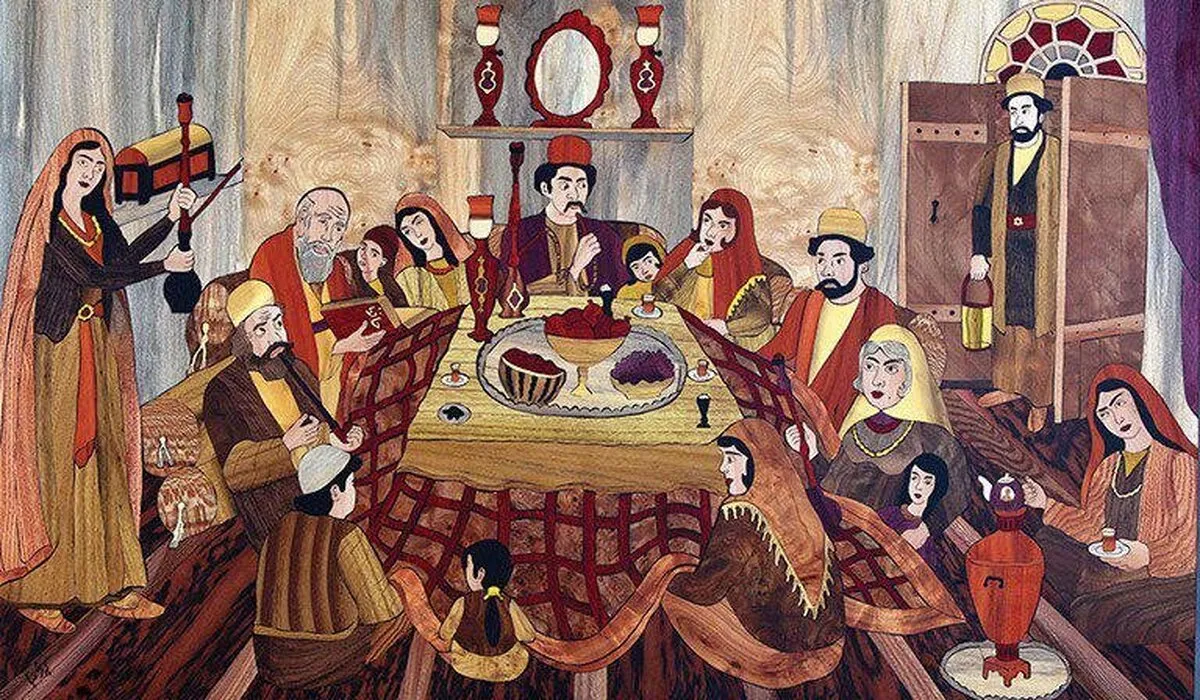 عکس قدیمی از مراسم شب یلدا در ایران