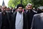 فرزند رهبر انقلاب در مراسم تشییع پیکر رئیسی و همراهانش