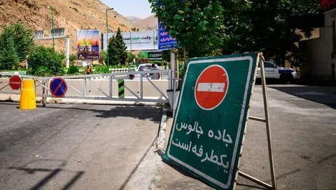 جاده چالوس از شمال به تهران یک‌طرفه می‌شود