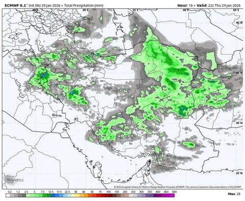 بارش برف و باران در پایتخت