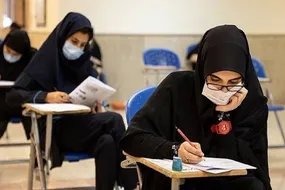 همراهی نوزاد با مادر کنکوری اش + عکس