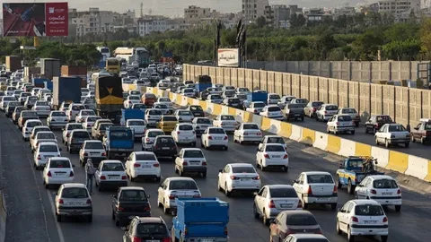 ترافیک سنگین در محور کرج _ چالوس
