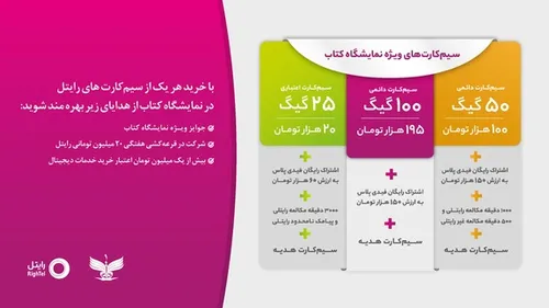 ارائه خدمات رایتل در سی و چهارمین نمایشگاه بین&zwnj;المللی کتاب