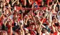 زنان پرسپولیسی روی سکو‌های آزادی آماده جشن قهرمانی!