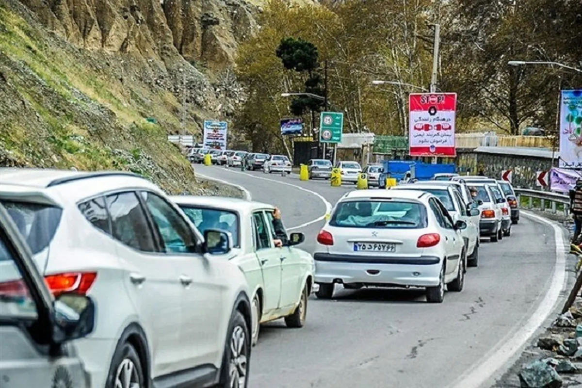 وضعیت ترافیکی در جاده چالوس و آزادراه تهران- شمال